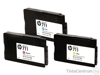 HP 711 (P2V32A) (C,M,Y) eredeti 3db-os patron csomag