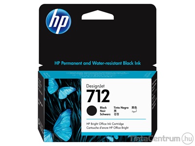 HP 712 (3ED70A) [38ml] fekete eredeti tintapatron