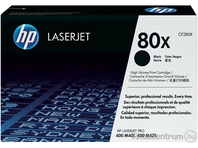 HP 80X (CF280X) fekete [6900 oldal] eredeti toner