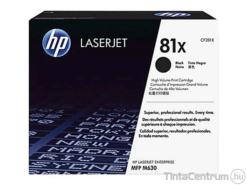 HP 81X (CF281X) fekete [25000 oldal] eredeti toner