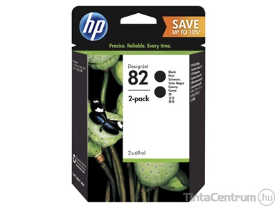 HP 82 (P2V34A) fekete eredeti 2db-os patron csomag