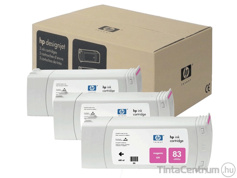 HP 83 (C5074A) UV magenta eredeti 3db-os patron csomag