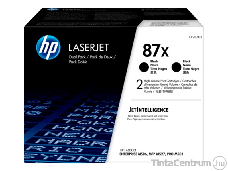 HP 87X (CF287XD) fekete [2x18000 oldal] eredeti 2db-os toner csomag