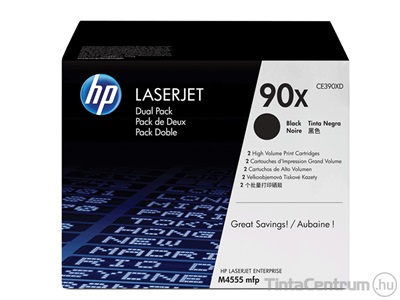 HP 90XD (CE390XD) fekete [2x24000 oldal] eredeti 2db-os toner csomag