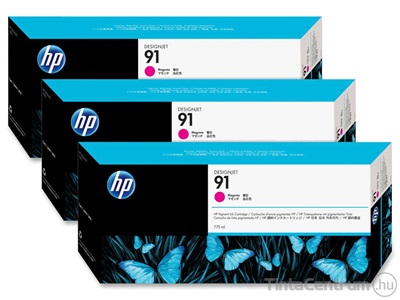 HP 91 (C9484A) magenta eredeti 3db-os patron csomag