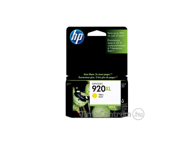 HP 920XL (CD974A) sárga eredeti tintapatron