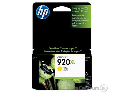 HP 920XL (CD974A) sárga eredeti tintapatron