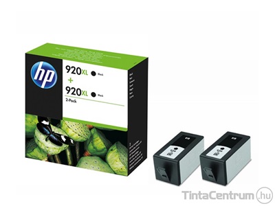 HP 920XL (D8J47AE) fekete eredeti 2db-os patron csomag