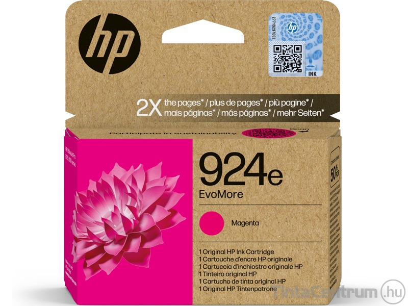 HP 924e EvoMore (4K0U8NE) magenta eredeti tintapatron