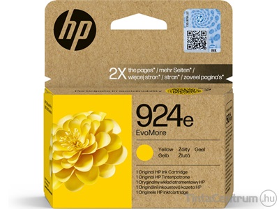 HP 924e EvoMore (4K0U9NE) sárga eredeti tintapatron