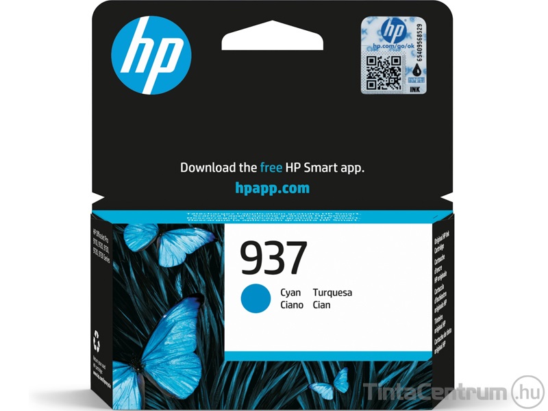 HP 937 (4S6W2NE) ciánkék eredeti tintapatron