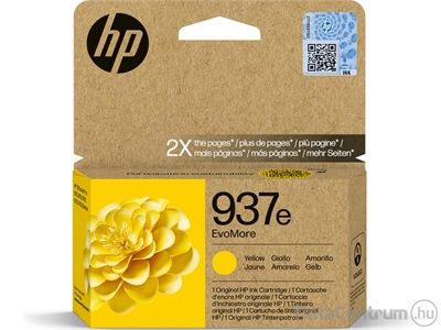 HP 937e EvoMore (4S6W8NE) sárga eredeti tintapatron