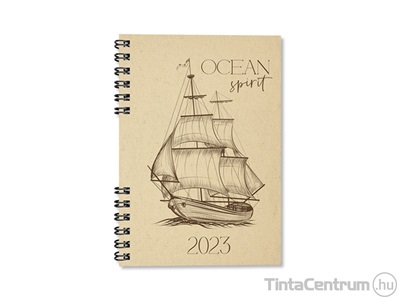 Határidőnapló, agenda, heti, A5, 145x205mm, PD "Period ECO Ocean" (2023 évi)