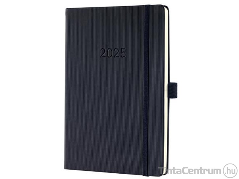 Határidőnapló, agenda, heti, A5, 148x213mm, SIGEL "Conceptum", fekete (2025 évi)