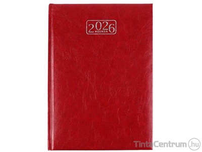 Határidőnapló, agenda, napi, A5, 150x213mm, VICTORIA "Chrono", bordó (2026 évi)