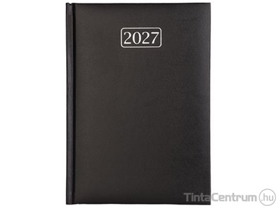 Határidőnapló, agenda, napi, A5, 150x213mm, VICTORIA "Chrono", fekete (2027 évi)