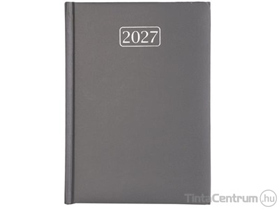 Határidőnapló, agenda, napi, A5, 150x213mm, VICTORIA "Chrono", szürke (2027 évi)