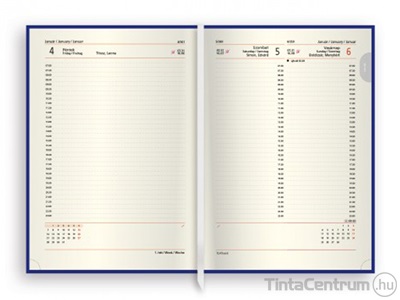 Határidőnapló, agenda, napi, A5, 150x215mm, TOPTIMER "Duplex", antracit-szürke (2027 évi)