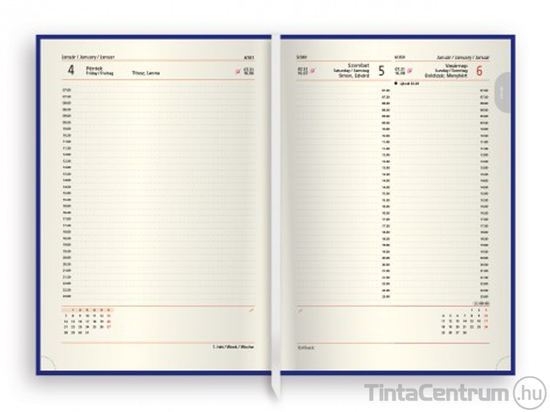 Határidőnapló, agenda, napi, A5, 150x215mm, TOPTIMER "Duplex", antracit-szürke (2027 évi)