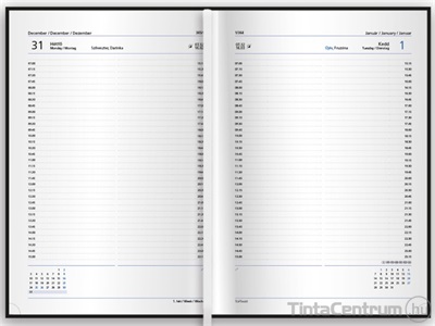 Határidőnapló, agenda, napi, B5, 170x250mm, TOPTIMER "Traditional", kék (2025 évi)