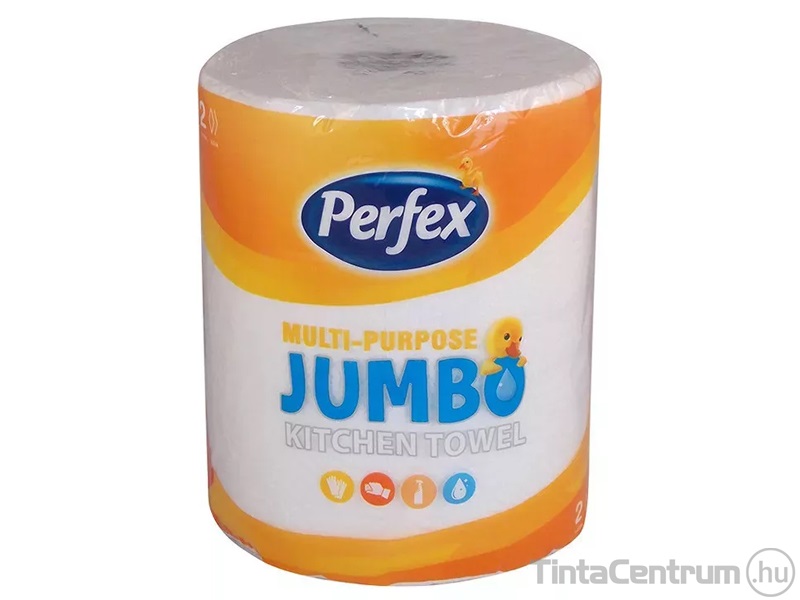 Háztartási papírtörlő, 1 tekercses, 2 rétegű, PERFEX "Boni Jumbo"