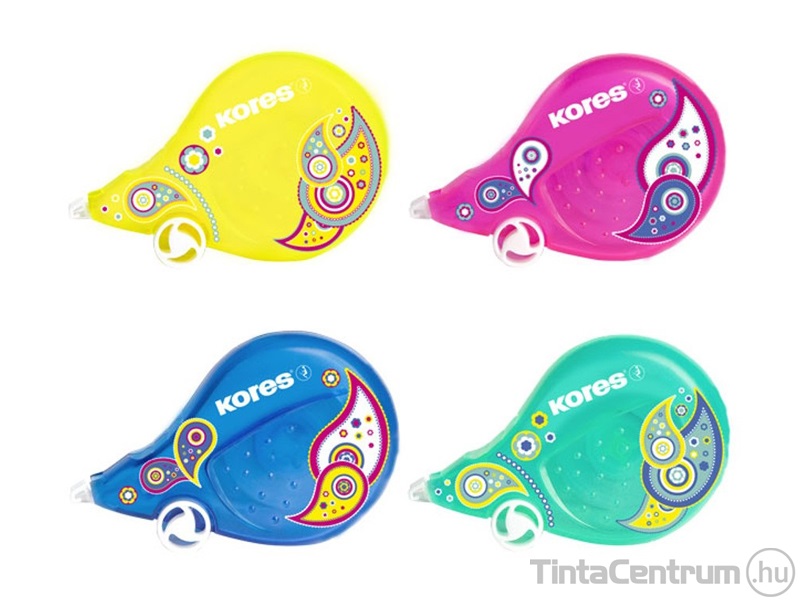 Hibajavító roller, 4,2mmx8m, KORES "Fantasy Scooter Paisley", vegyes színek