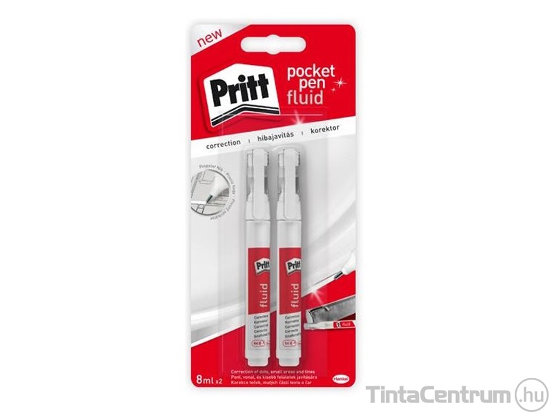 Hibajavító toll, 8ml, HENKEL "Pritt Pocket Pen" 2db/csomag