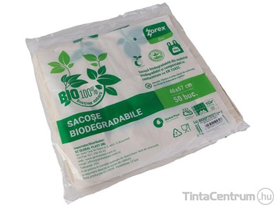 Ingvállas tasak, lebomló, 30x57+2x8cm, BIO, "Party" 50db/csomag