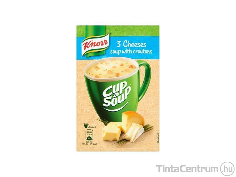 Instant leves, 17g, KNORR "Cup a Soup", 3 sajtos krémleves