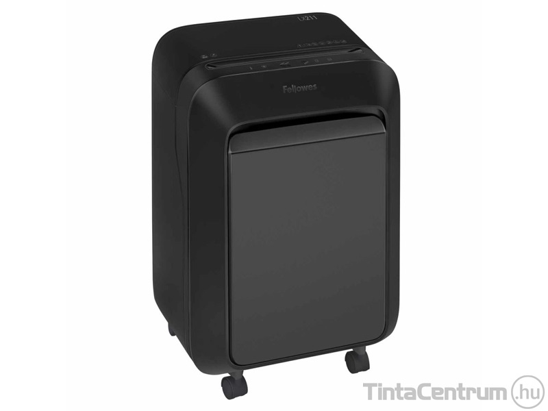 Iratmegsemmisítő, mikrokonfetti, 14lap, FELLOWES "Powershred LX211", fekete