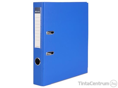 Iratrendező, 50mm, A4, műanyag/karton, élvédő sínnel, VICTORIA "Basic", királykék