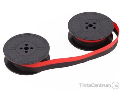 Írógép festékszalag 13mm nylon (Gr.1) fekete-piros 2 orsós