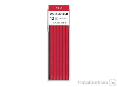 Jelölőkréta hegy, mindenre író, lemosható (omnichrom), STAEDTLER "Lumocolor", piros 12szál/doboz