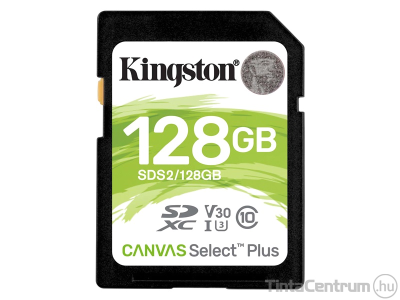 KINGSTON "Canvas Select Plus" SDXC kártya, 128GB, CL10/U1/A1