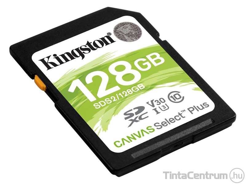 KINGSTON "Canvas Select Plus" SDXC kártya, 128GB, CL10/U1/A1