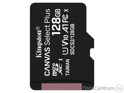 KINGSTON "Canvas Select Plus" microSDXC kártya, 128GB, CL10/U1/A1