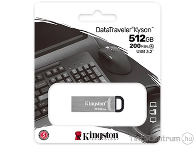 KINGSTON Pendrive, 512GB, fém házzal, USB 3.2 Gen 1, "DT Kyson"