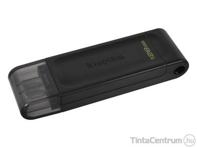 KINGSTON pendrive, 128GB, USB-C 3.2 Gen 1, "DT70", fekete