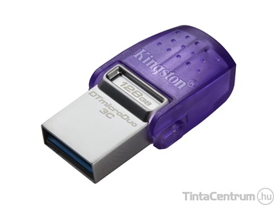 KINGSTON pendrive, 128GB, USB 3.2 + USB-C "microDuo 3C", lila