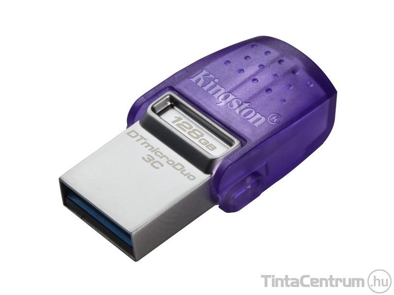 KINGSTON pendrive, 128GB, USB 3.2 + USB-C "microDuo 3C", lila