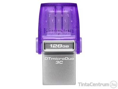 KINGSTON pendrive, 128GB, USB 3.2 + USB-C "microDuo 3C", lila