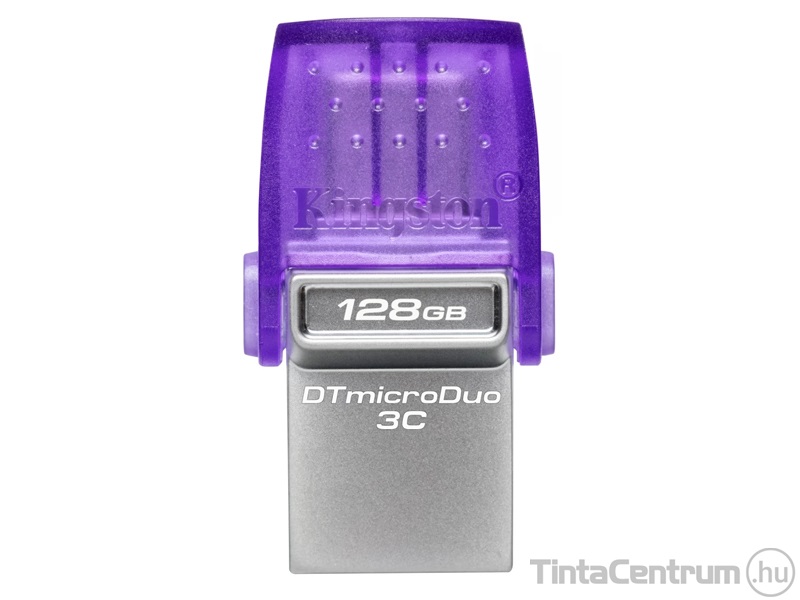 KINGSTON pendrive, 128GB, USB 3.2 + USB-C "microDuo 3C", lila