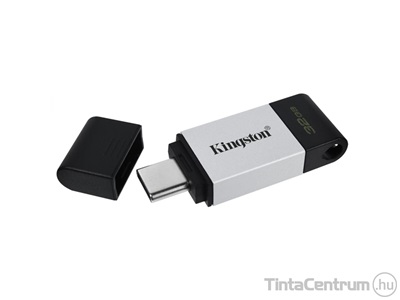 KINGSTON pendrive, 32GB, USB-C, "DT80", fekete