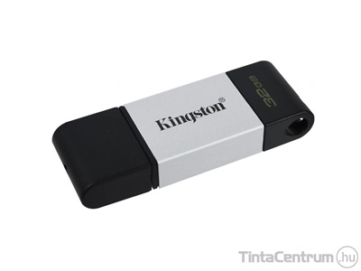 KINGSTON pendrive, 32GB, USB-C, "DT80", fekete