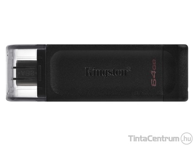 KINGSTON pendrive, 64GB, USB-C 3.2 Gen 1, "DT70", fekete