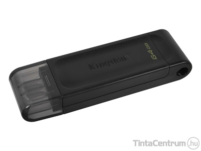 KINGSTON pendrive, 64GB, USB-C 3.2 Gen 1, "DT70", fekete