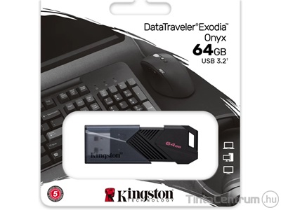 KINGSTON pendrive, 64GB, USB 3.2 Gen 1, "DT Exodia Onyx", fekete