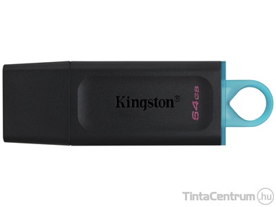 KINGSTON pendrive, 64GB, USB 3.2 Gen 1, "DT Exodia", fekete-türkiz