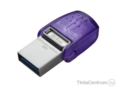 KINGSTON pendrive, 64GB, USB 3.2 + USB-C "microDuo 3C", lila