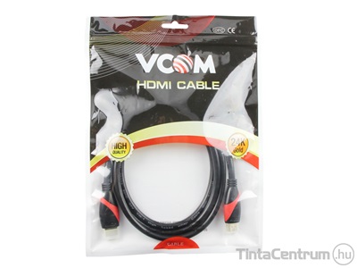 HDMI kábel, 1,8m, v1.8, VCOM, fekete-piros